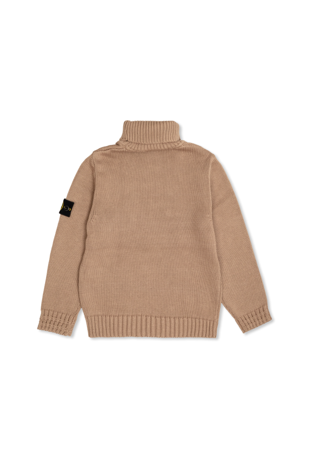 Stone Island Junior Turtleneck mit Logo-Patch