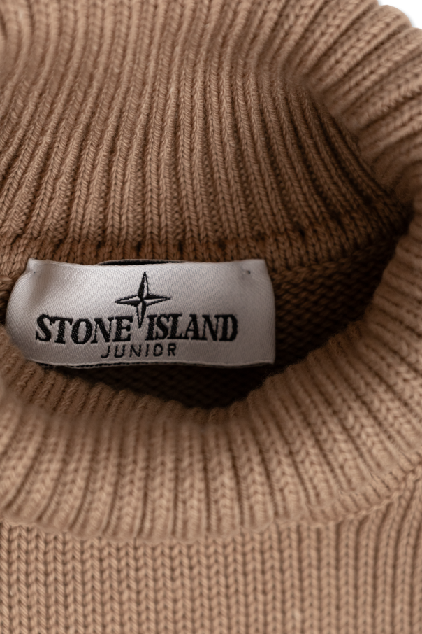 Stone Island Junior Turtleneck mit Logo-Patch