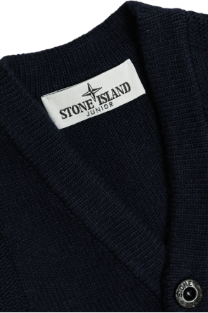 Stone Island Junior Set: cardigan, scarf and hat