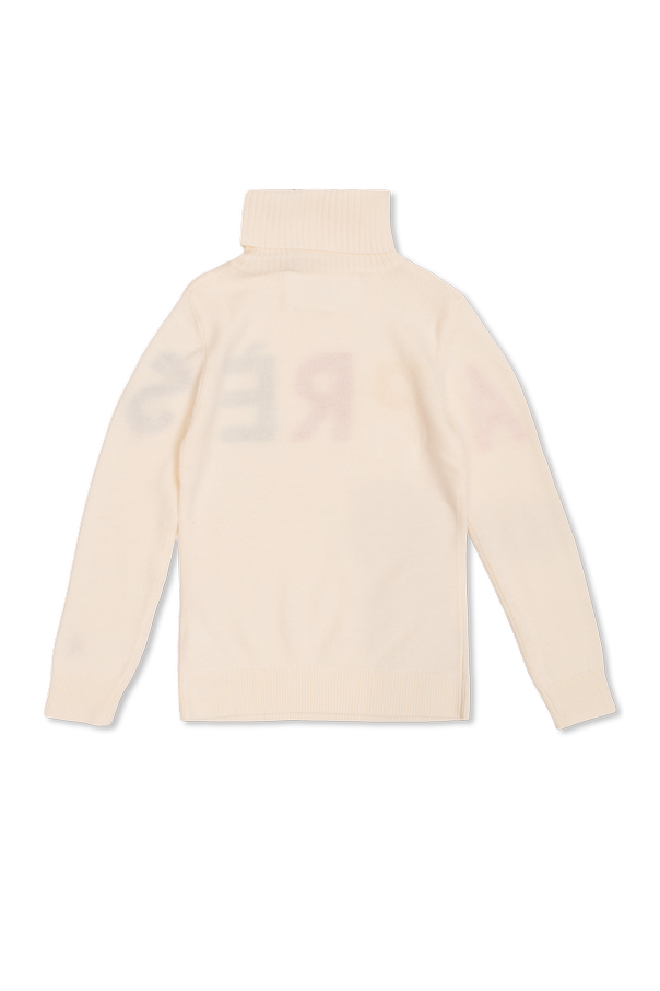 Perfect Moment Kids Wool turtleneck sweater with logo