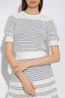 Kate Spade cream Sweater with puff sleeves