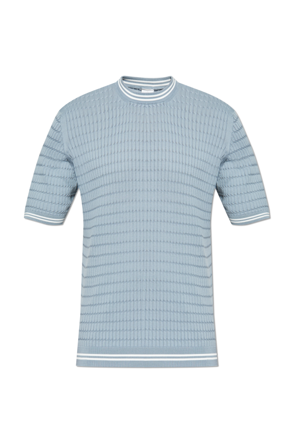 Eleventy Baumwoll-T-Shirt mit dekorativem Geflecht