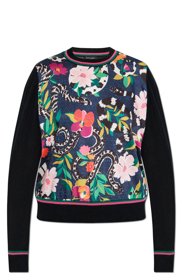 Kate Spade Suéter de materiales combinados