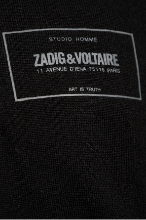 Zadig & Voltaire 'Python print zip through hoodie