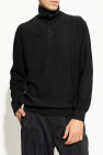 Lemaire BLACK Sweatshirt with stand collar