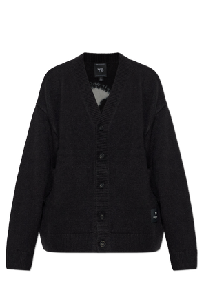 Black Cardigan with Logo Patch by Y-3