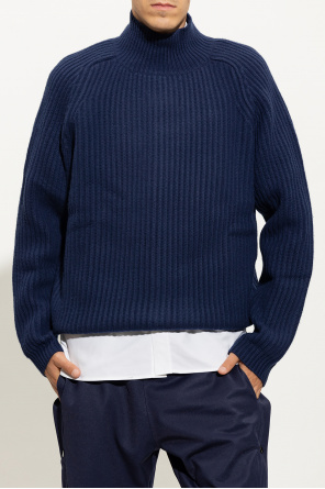 JW Anderson Brushed cotton crew neck sweatshirt with front logo