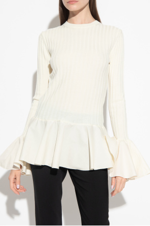 JW Anderson Ribbed sweater with ruffles