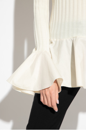 JW Anderson Ribbed sweater with ruffles