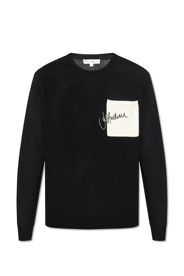 JW Anderson Wełniany sweter z logo