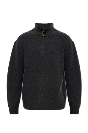 Sweater with a stand-up collar