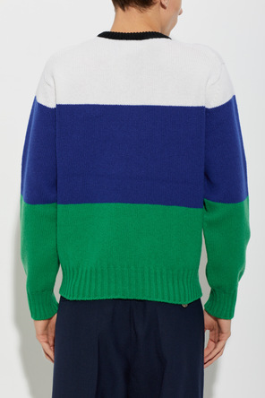 JW Anderson Wool sweater with embroidered logo on the sleeve