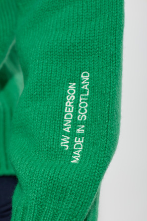 JW Anderson Wool sweater with embroidered logo on the sleeve