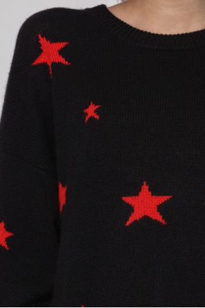 star patch jacket Cashmere sweater