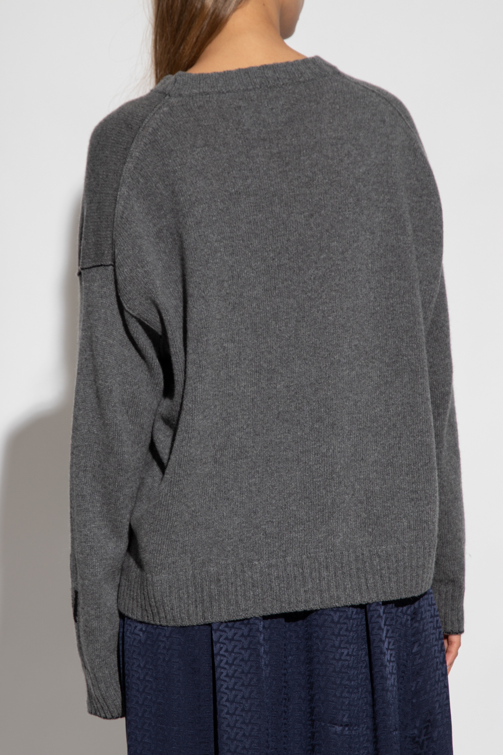 Marco De Vincenzo wavy-placket slim shirt ‘Markus’ cashmere sweater