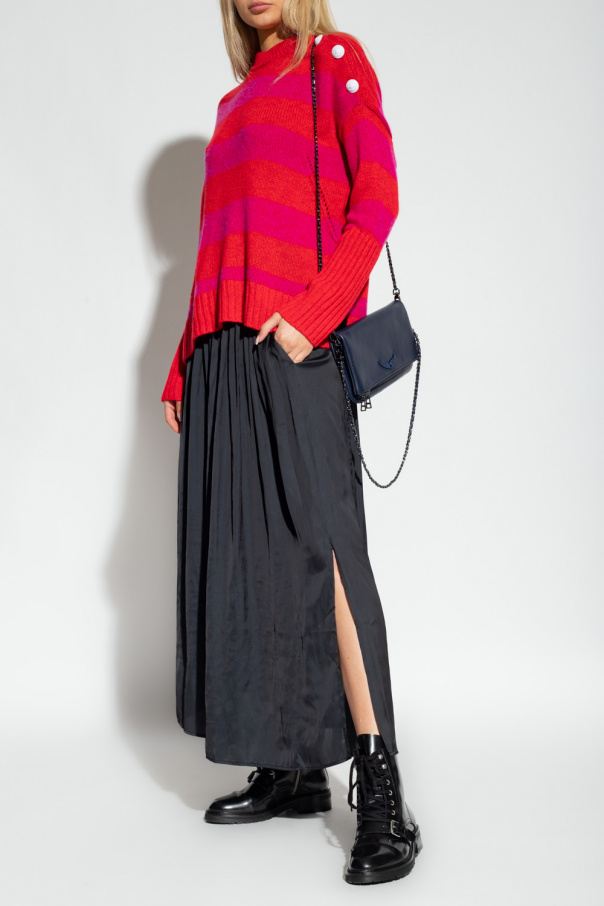 A LOT LESS Pullover 'Mara' nero ‘Malta’ cashmere sweater