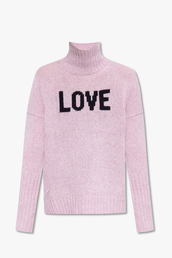 Zadig & Voltaire Wool turtleneck embroidered sweater