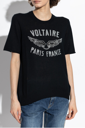 Zadig & Voltaire Sweter z logo `Ida`