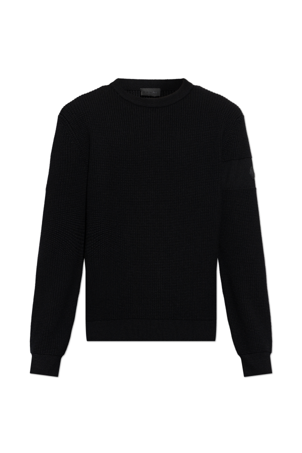 Wool sweater with a crew neck od Moncler