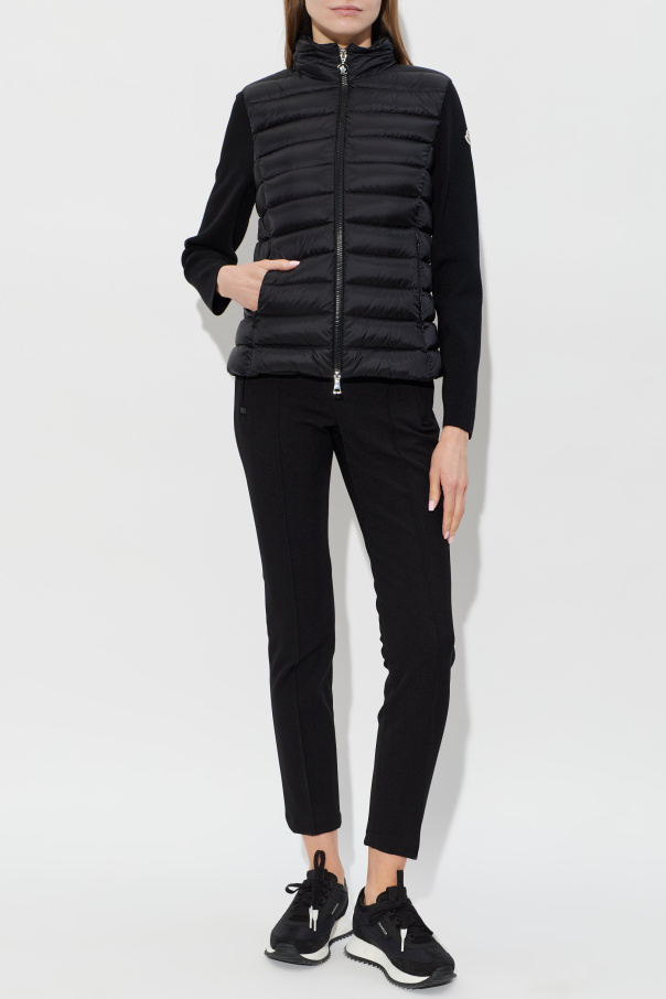 Moncler Kardigan z pikowanym przodem