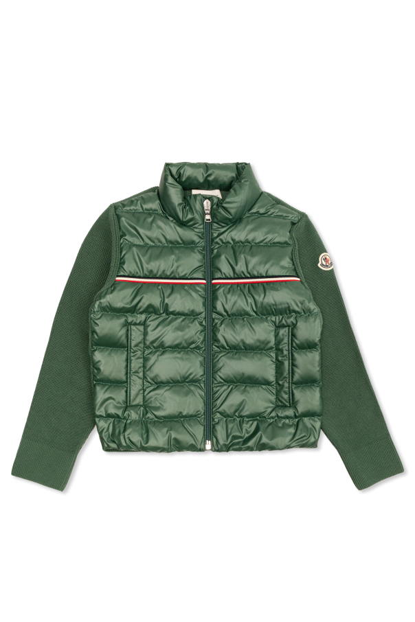 Cardigan with quilted front od Moncler Enfant