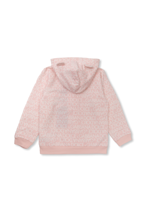 Dolce patterned & Gabbana DG logo-plaque clutch bag Kids Zip-up hoodie