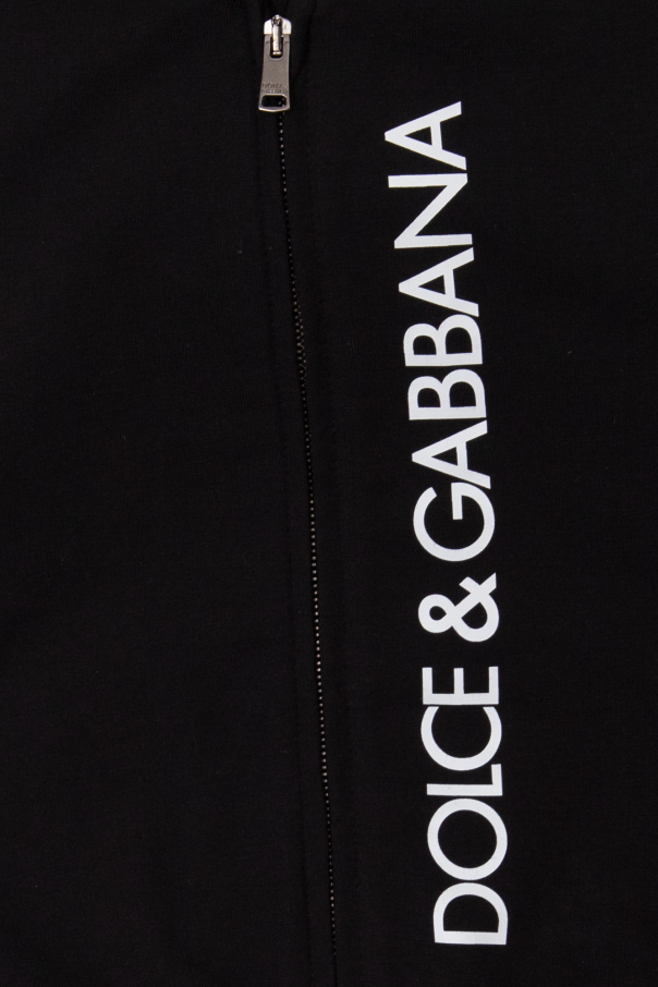 Dolce sandal & Gabbana Kids Dolce sandal & Gabbana Kids logo plaque cotton sweatshirt