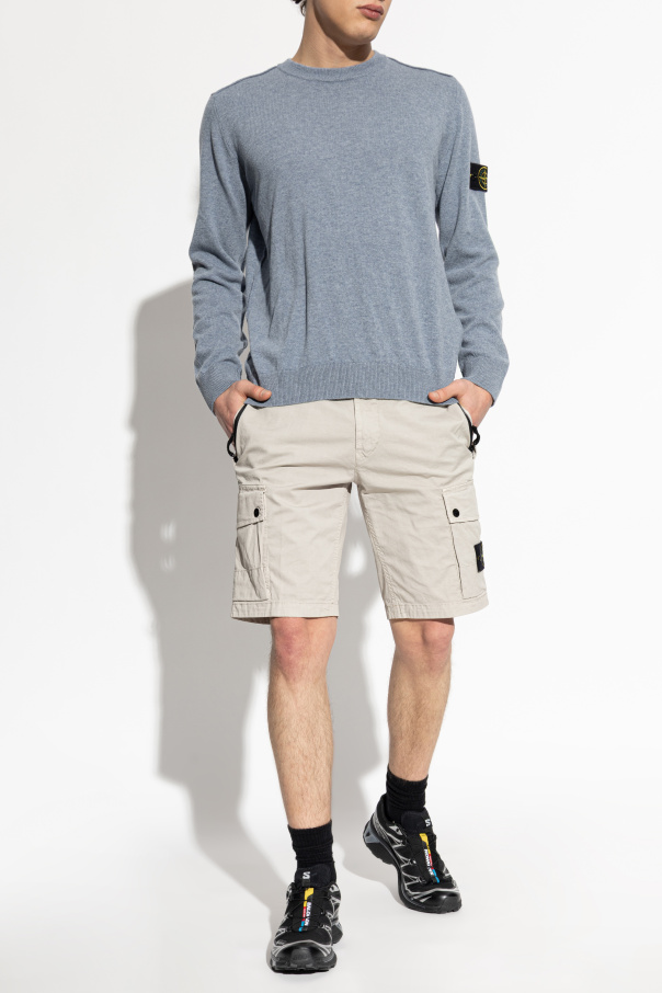 Stone Island Camisola de lã com decote redondo