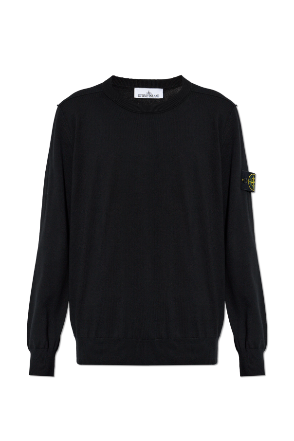 Sweater with logo patch od Stone Island