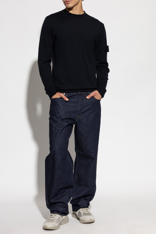 Stone Island Wool sweater with a round neckline