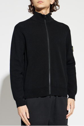 Stone Island Cardigan with stand-up collar