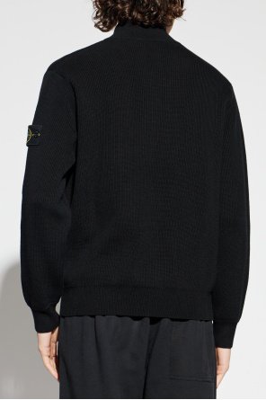 Stone Island Cardigan with stand-up collar
