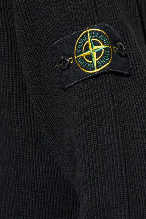 Stone Island Cardigan with stand-up collar