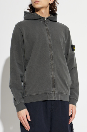 Stone Island Sweatshirt mit Logo-Aufnäher