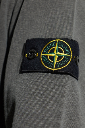 Stone Island Sweatshirt mit Logo-Aufnäher