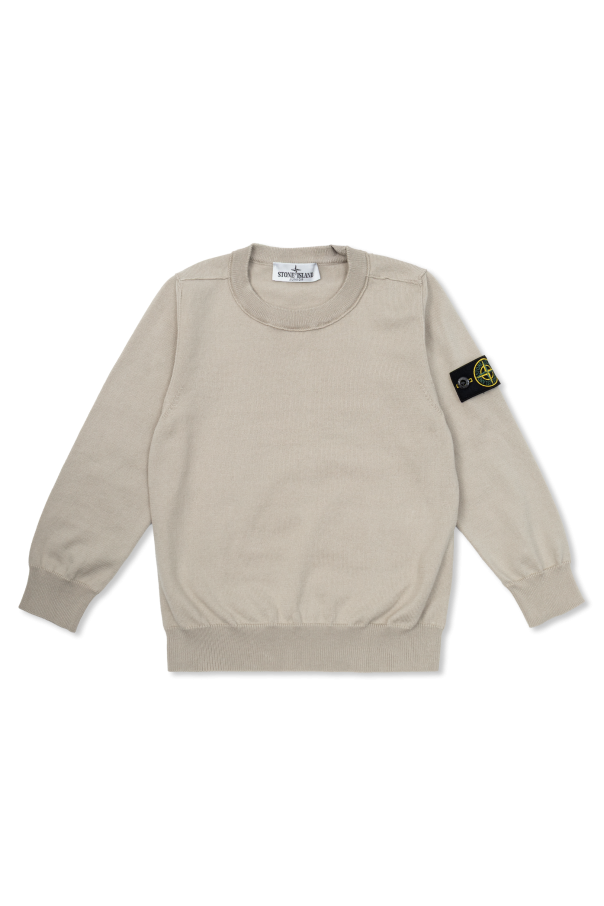 Sweater with logo patch od Stone Island Junior