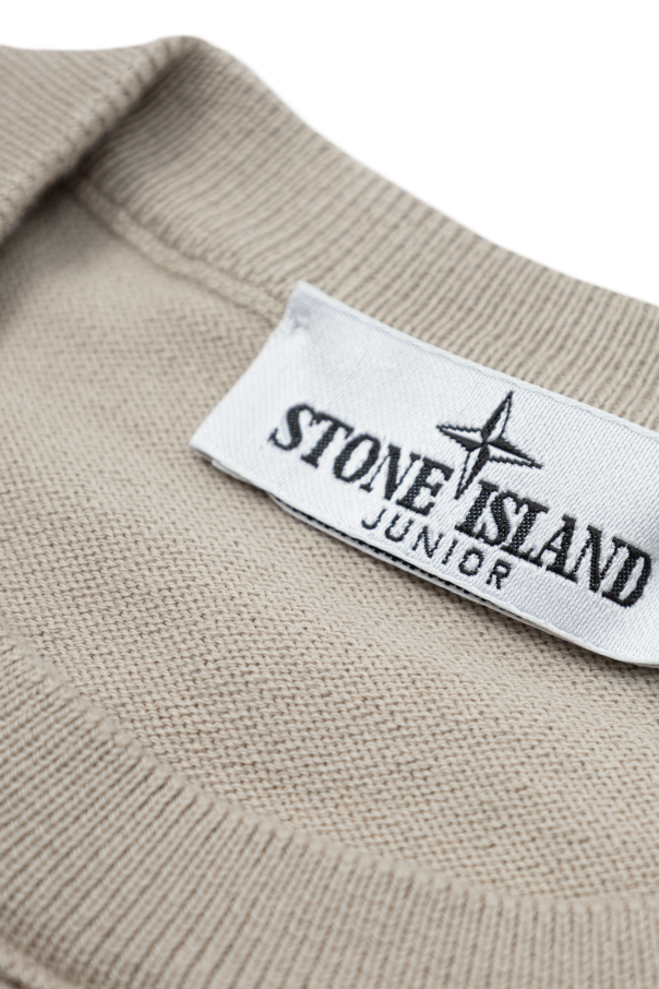 Stone Island Junior Sweter z naszywką logo