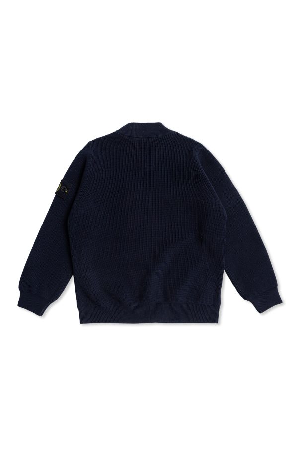 Stone Island Junior Cárdigan con bolsillos