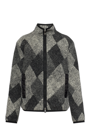 Cardigan with logo patch