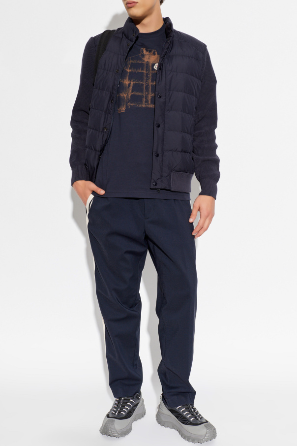 Moncler Kardigan z pikowanym przodem