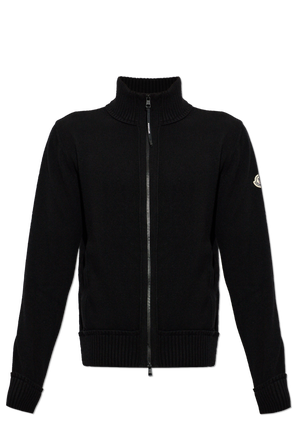 Wool Cardigan with Logo
