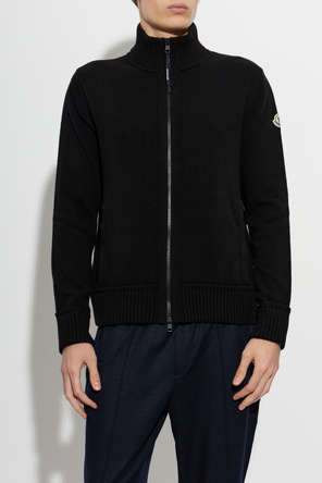 Moncler Wool Cardigan with Logo