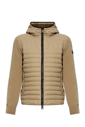 Quilted-front cardigan