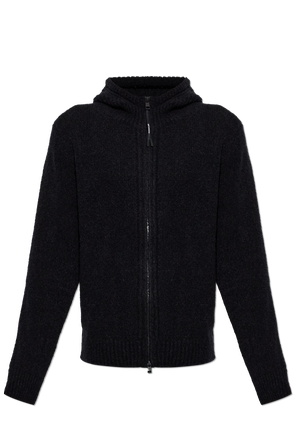 Wollcardigan mit Kapuze