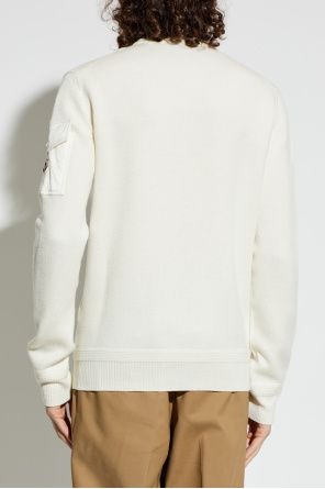 Moncler Sweter z kieszenią na rękawie