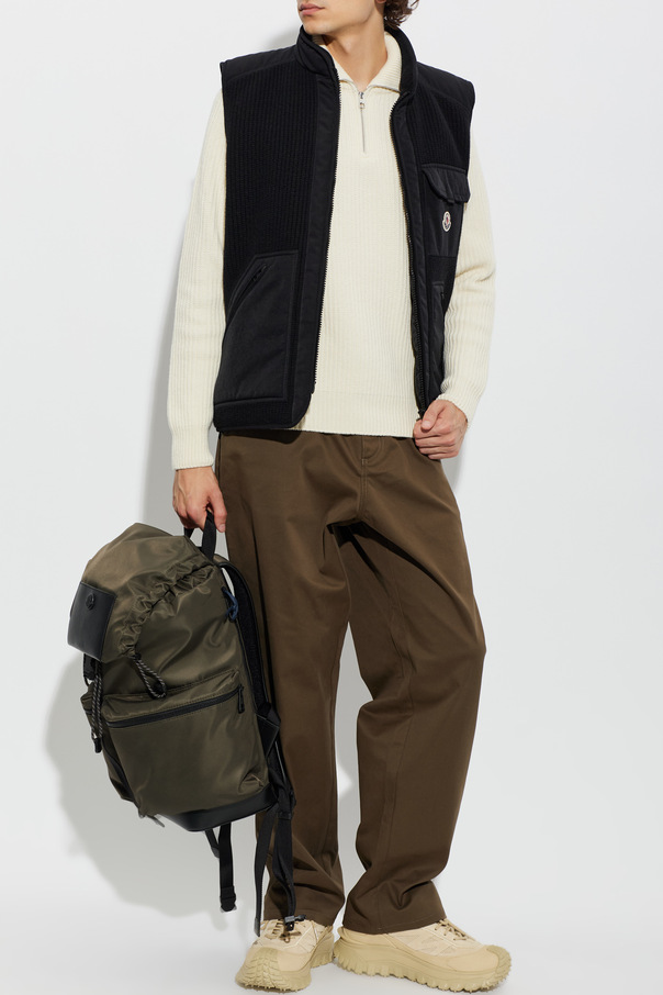 Moncler Wool turtleneck with logo patch