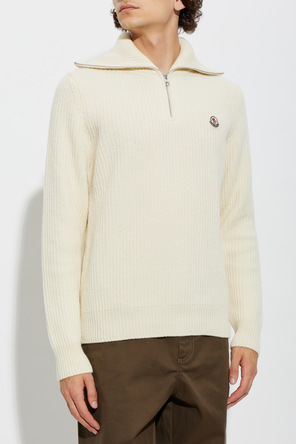 Moncler Wool turtleneck with logo patch