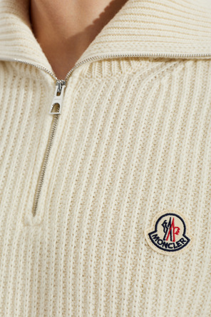 Moncler Wool turtleneck with logo patch