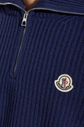 Moncler Wool turtleneck with logo patch