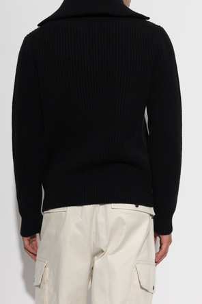 Moncler Wool turtleneck with logo patch